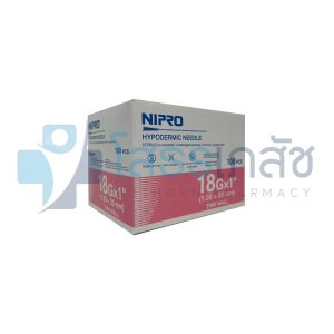 NIPRO HYPODERMIC NEEDLE 18GX1" 100 PCS.