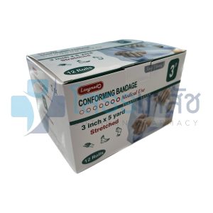 LONGMED CONFORMING BANDAGE 3" 12 ROLLS.