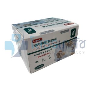 LONGMED CONFORMING BANDAGE 4" 12 ROLLS.