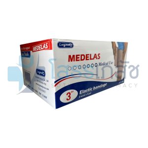 LONGMED ELASTIC BANDAGE 3" 12 ROLLS.(EB ผ้าพันเคล็ด)