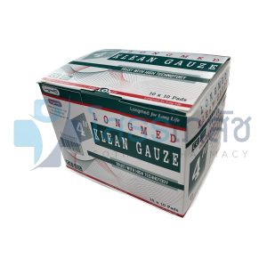 LONGMED KLEAN GAUZE  4" 10x10 PADS.
