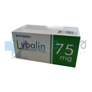 LYBALIN 75 MG 56 CAPSULES.