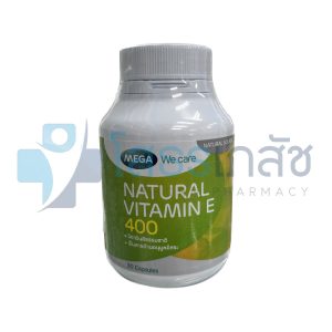 MEGA WE CARE NATURAL VITAMIN E 400 30 CAPSULES.