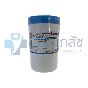 MYMOL ฟ้า-ขาว (PARACETAMOL 500 MG) 1000 TABLETS.